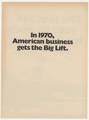 1970 Page 1 of a four page Cargo ad.